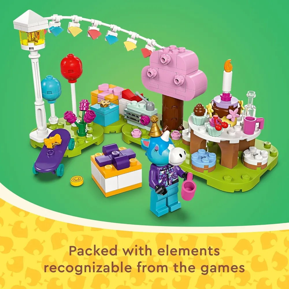 Lego Animal Crossing Fiesta de cumpleaños de Julian con minifigura de caballo