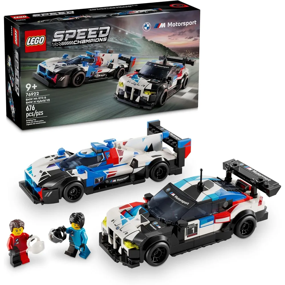 Lego Speed Champions BMW M4 GT3 y BMW M Hybrid V8 con 2 minifiguras de pilotos