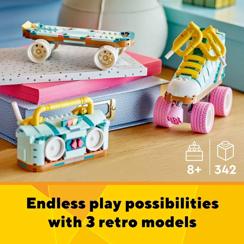 LEGO CREATOR 3 EN 1 PATINES RETRO: MONOPATÍN O RADIOCASETE