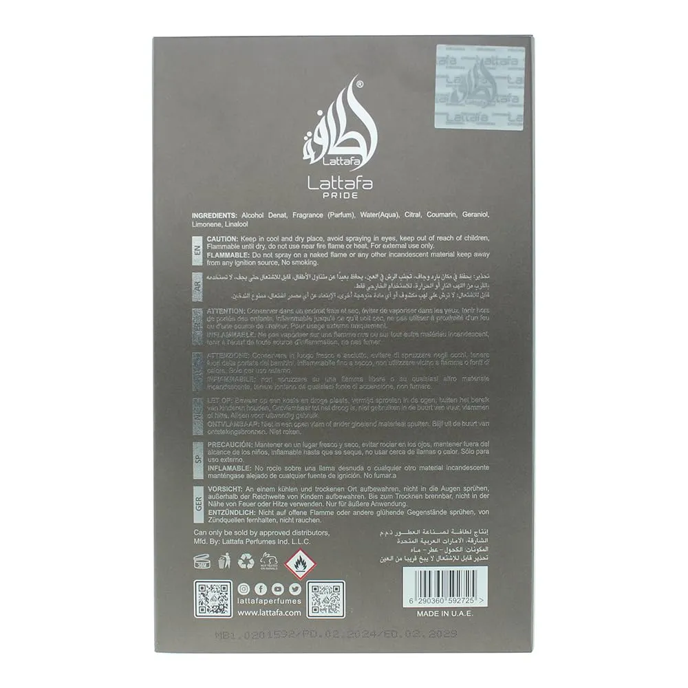 PERFUME LATTAFA PRIDE RAW HUMAN EDP UNISEX 100 ML