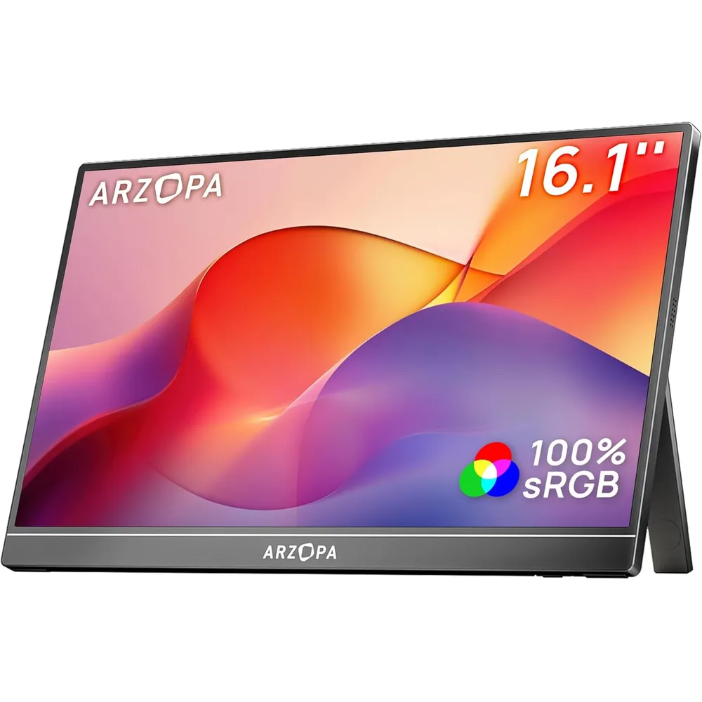 MONITOR PORTÁTIL Z1C 16.1" FHD 1080P ARZOPA | GRIS OSCURO