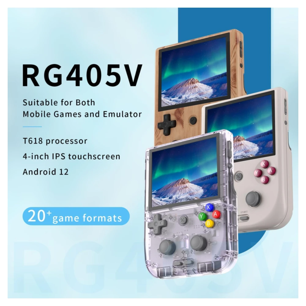 CONSOLA PORTÁTIL RETRO HANDHELD RG405V ANDROID 12 4" IPS 128GB 3172 JUEGOS | PURPLE