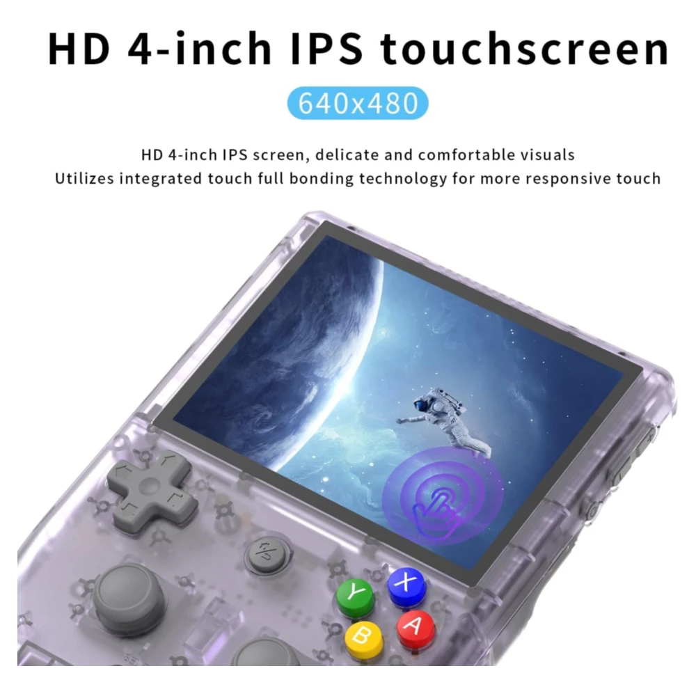 CONSOLA PORTÁTIL RETRO HANDHELD RG405V ANDROID 12 4" IPS 128GB 3172 JUEGOS | PURPLE
