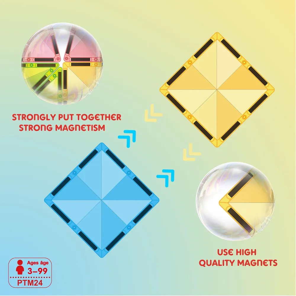 MINI BLOQUES MAGNÉTICOS DIAMANTE PTM24 PICASSOTILES