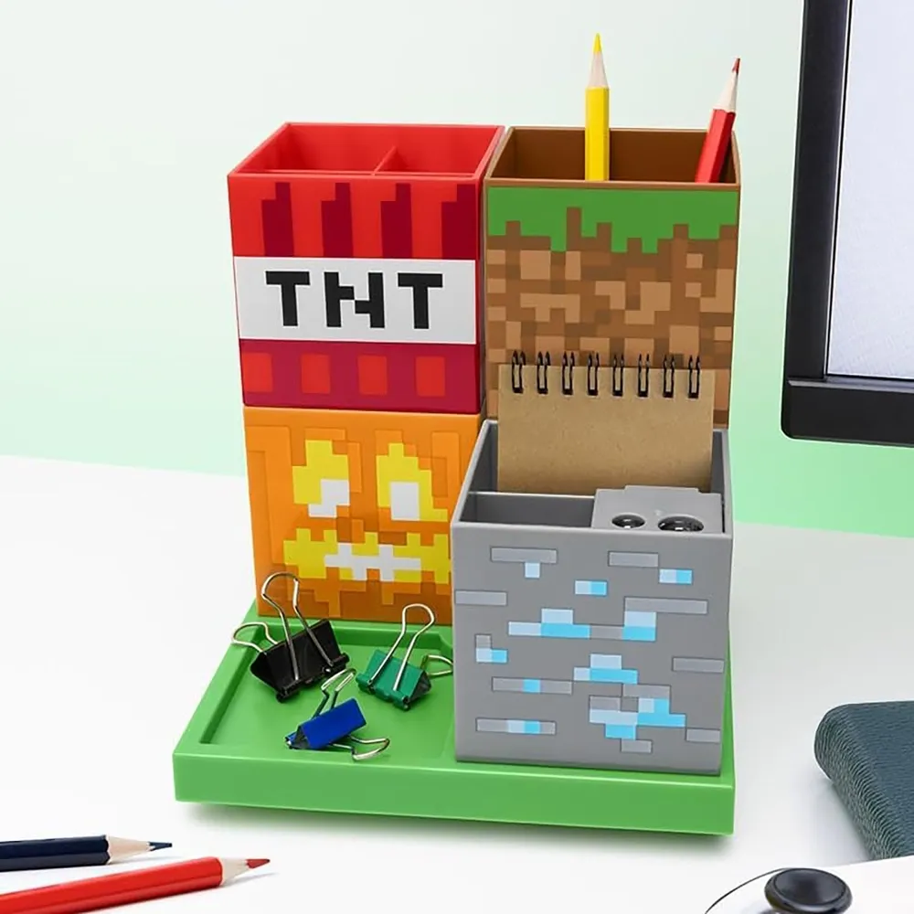 Paladone Minecraft, organizador modular de escritorio gamer