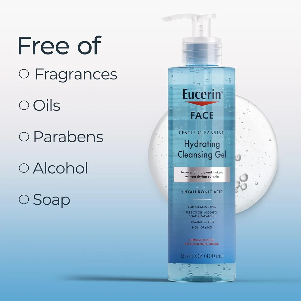 EUCERIN GEL LIMPIADOR FACIAL HIDRATANTE 13.5 FL OZ / 400 ML