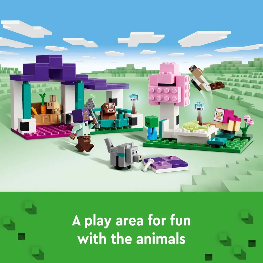 b0chmzn2cv_5_webp.webp Lego Minecraft Santuario de Animales con figuras populares de Minecraft