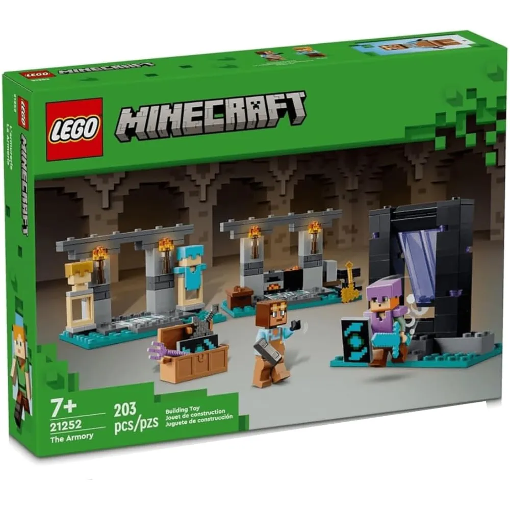 Lego Minecraft Set Armería con figuras de Alex y el armero