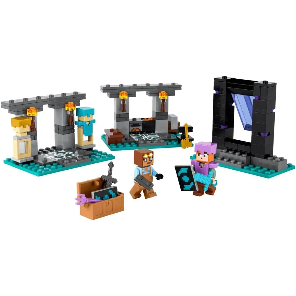 Lego Minecraft Set Armería con figuras de Alex y el armero
