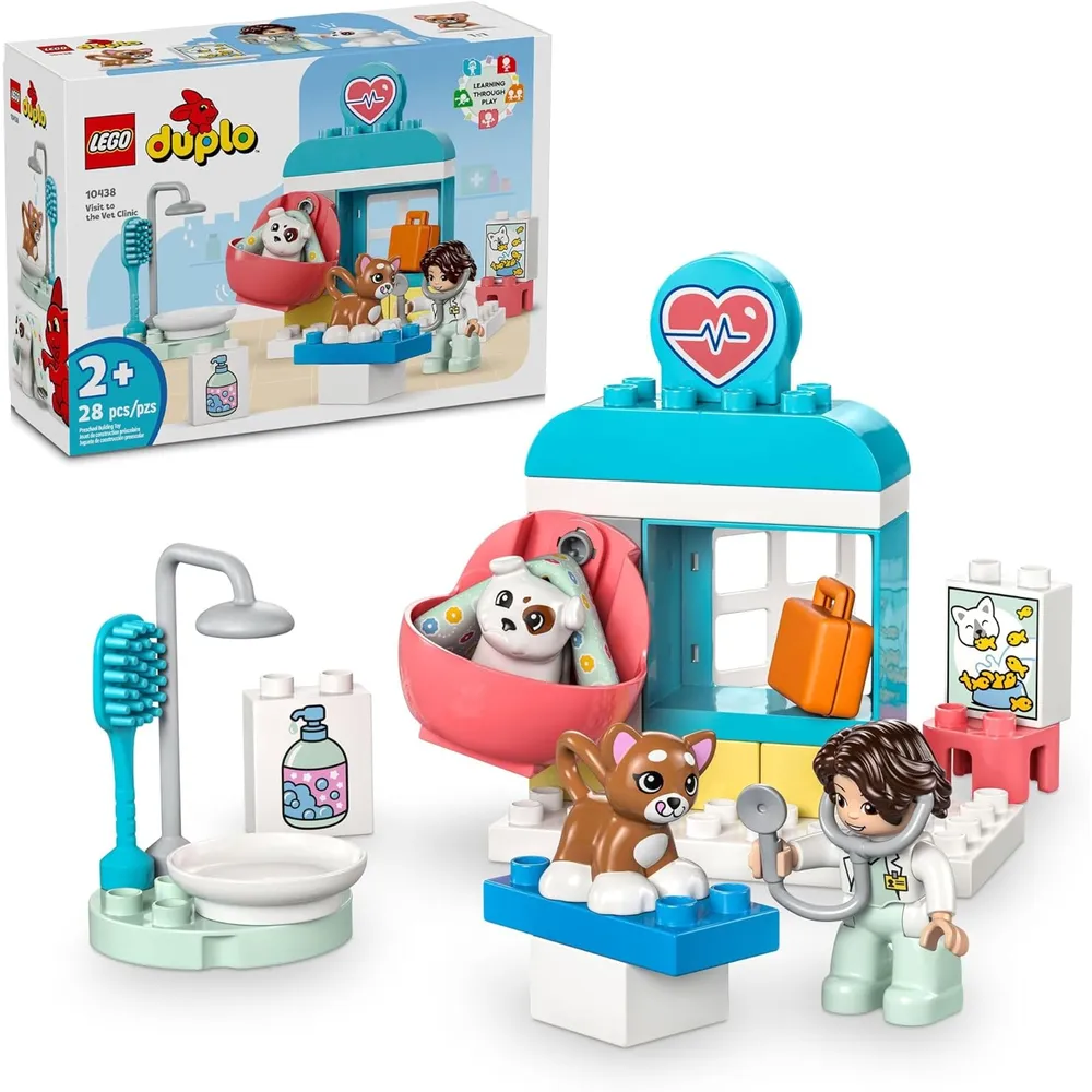 Lego Duplo Town Clínica Veterinaria con perro, gato y veterinario
