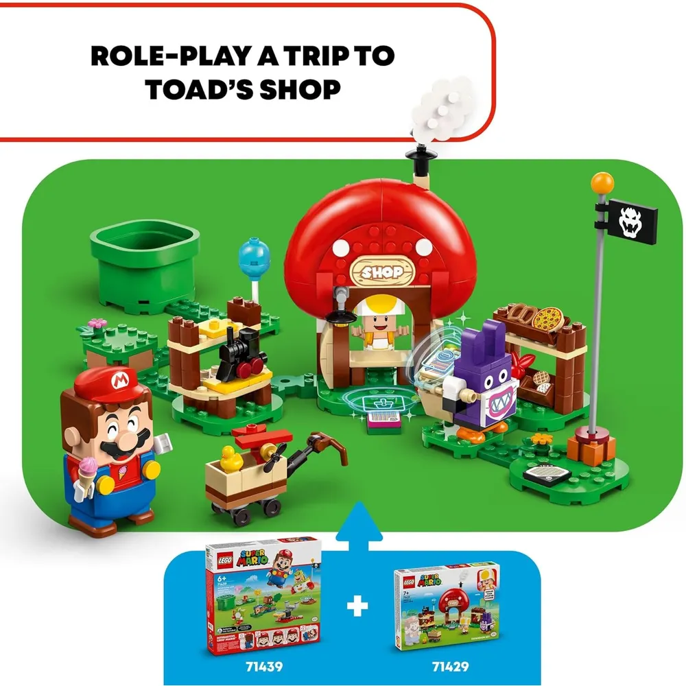 Lego Super Mario Nabbit en la tienda de Toad, set de expansión
