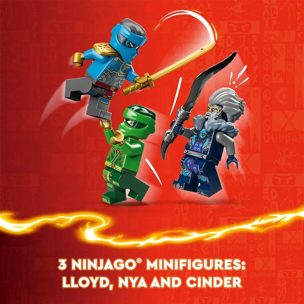 Lego Ninjago Mech Poder Elemental de Lloyd con 3 figuras ninja