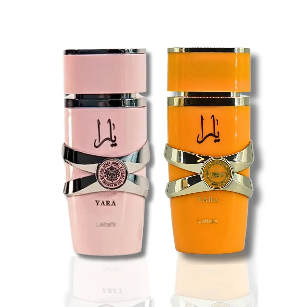 SET DE PERFUME LATTAFA YARA 2 PZS EDP MUJER (YARA + YARA TOUS)  3.4 OZ / 100 ML C/U