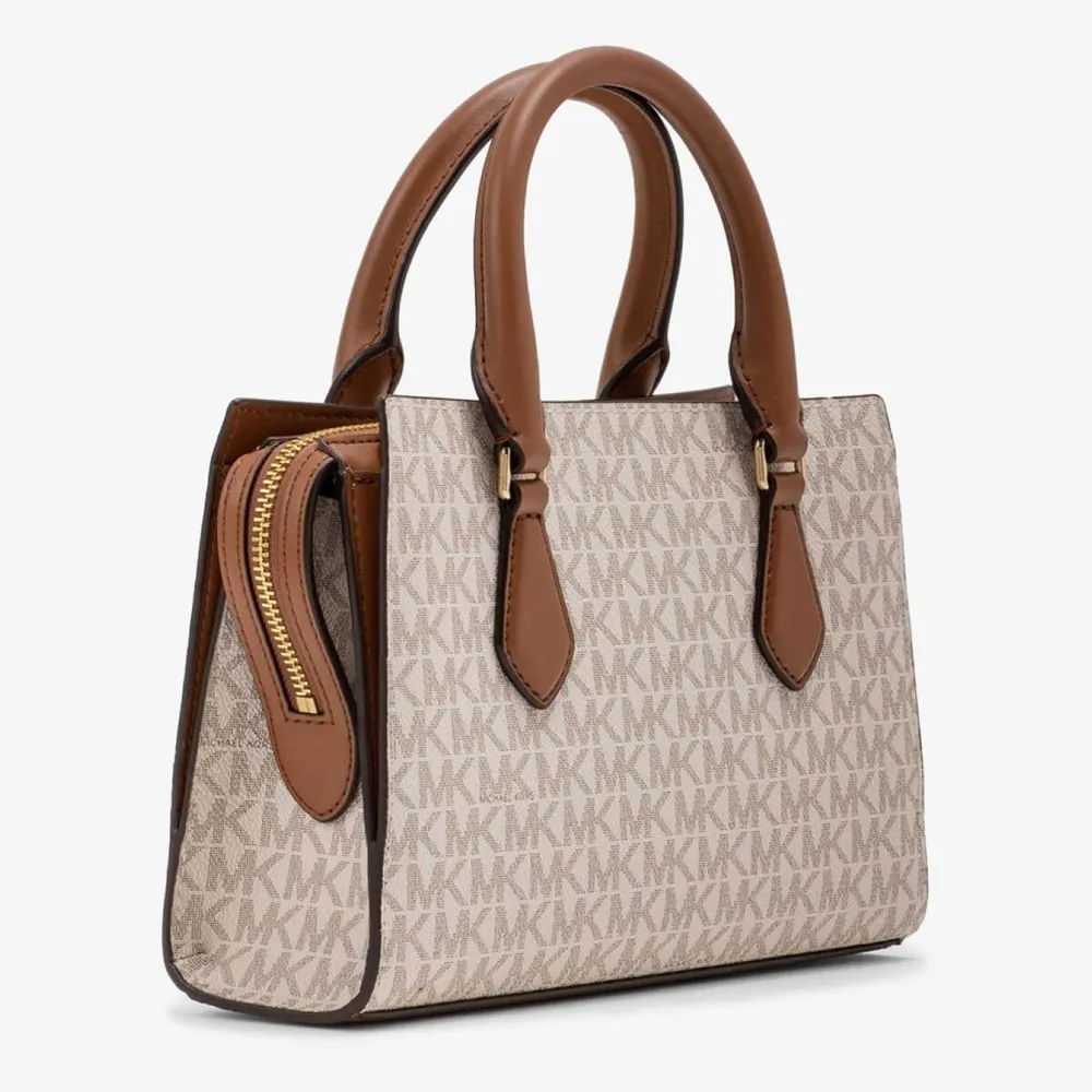 Michael Kors | Bolso Satchel Pequeño Sheila Cuero Saffiano Sintético | Vanilla