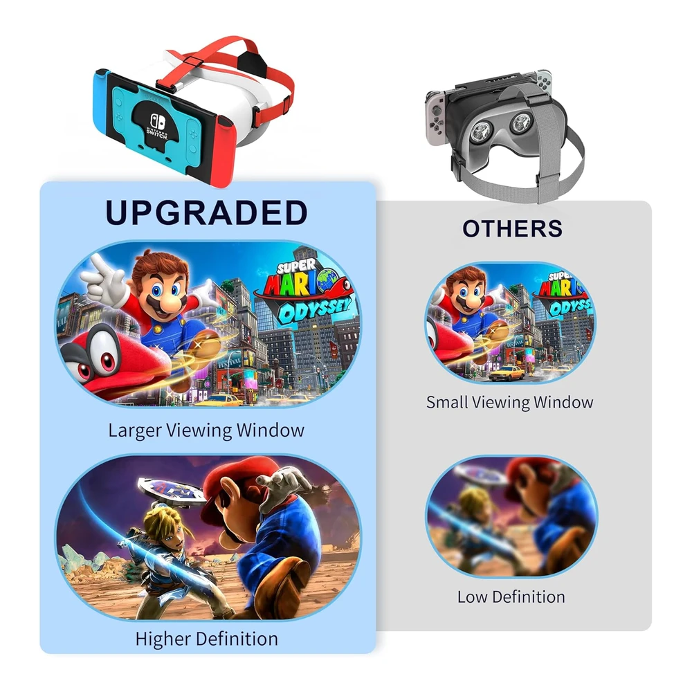 VR HEADSET DEVASO MEJORADO PARA NINTENDO SWITCH & SWITCH OLED | LABO VR KIT ACCESORIOS