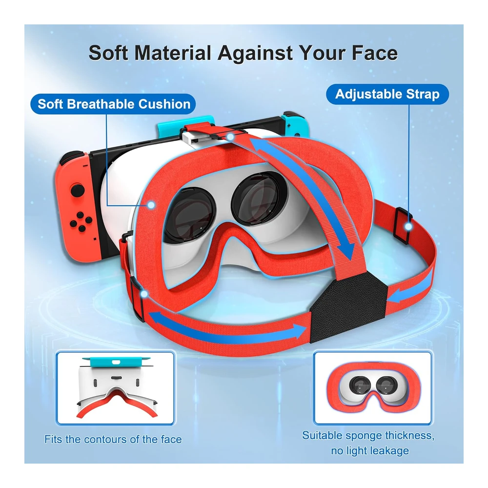 VR HEADSET DEVASO MEJORADO PARA NINTENDO SWITCH & SWITCH OLED | LABO VR KIT ACCESORIOS