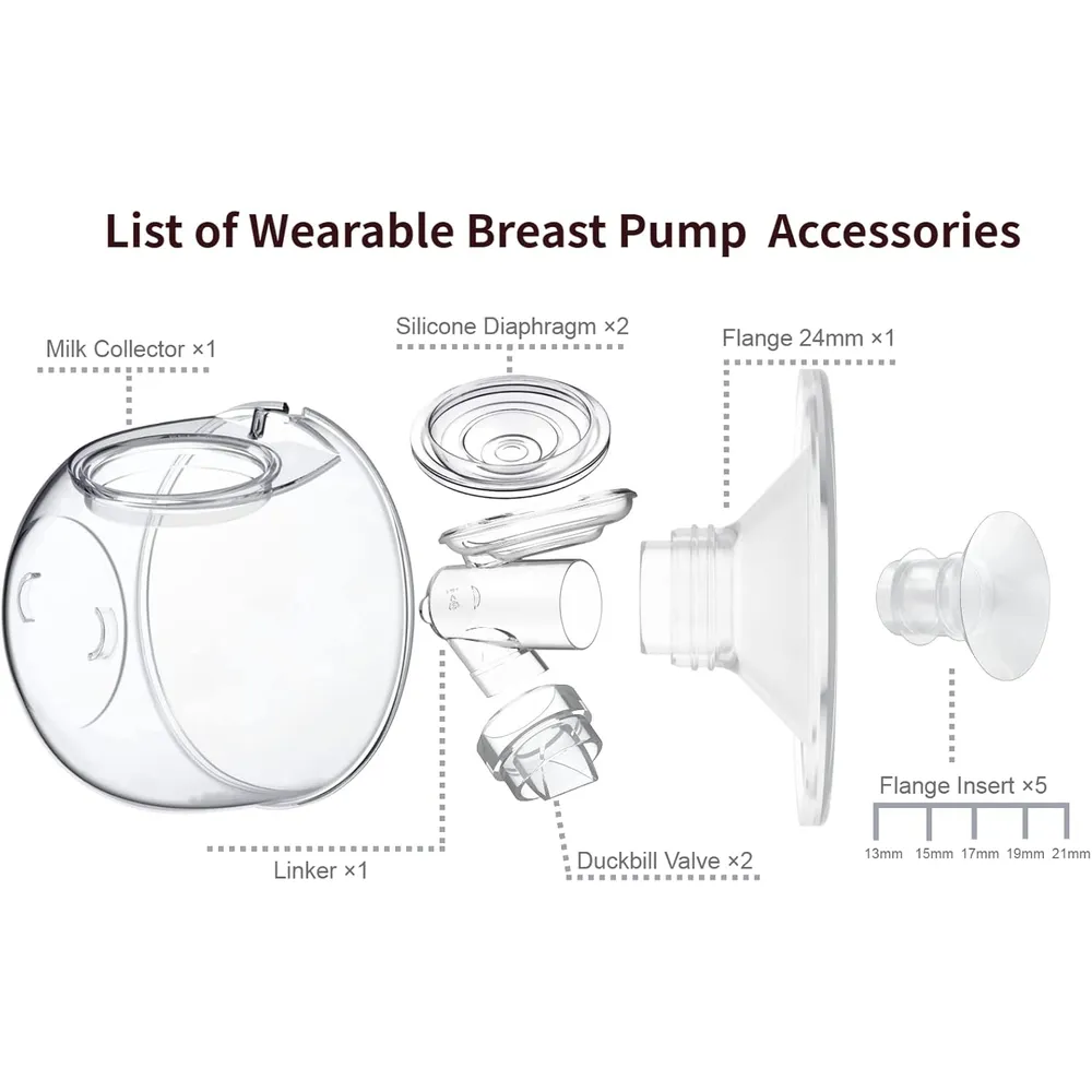 JIMOWANG | Accesorios para Extractores de Leche Wearables 24mm