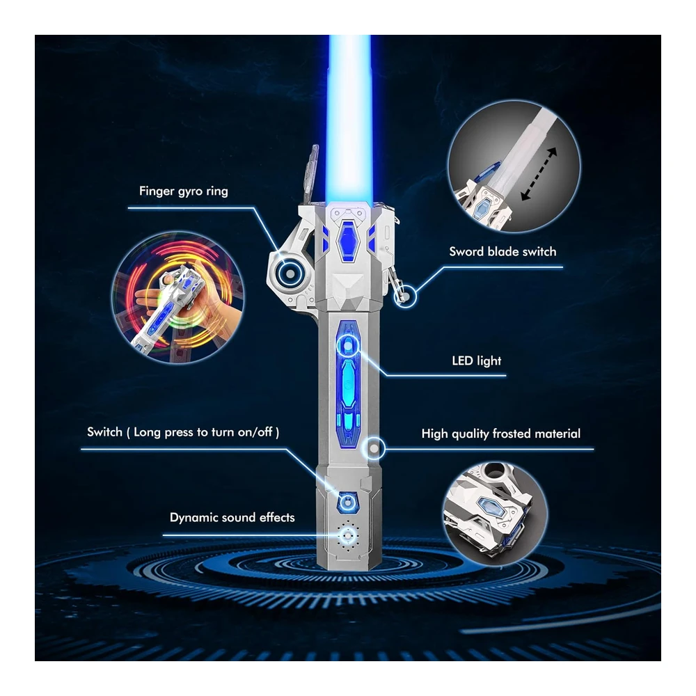 Sable de Luz para niños - Led que Cambian de Color de Star Wars 7 Colores con Sonido Fx (Sensibilidad Al Movimiento)