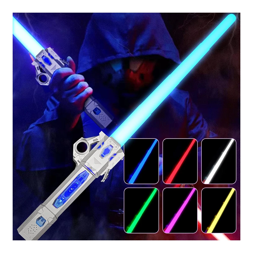 Sable de Luz para niños - Led que Cambian de Color de Star Wars 7 Colores con Sonido Fx (Sensibilidad Al Movimiento)