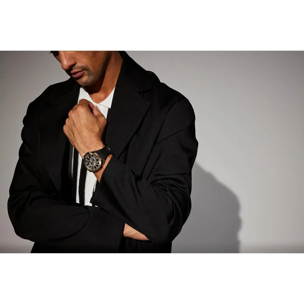 Bulova reloj Performance Maquina hombre automático correa silicona esfera gris | Negro