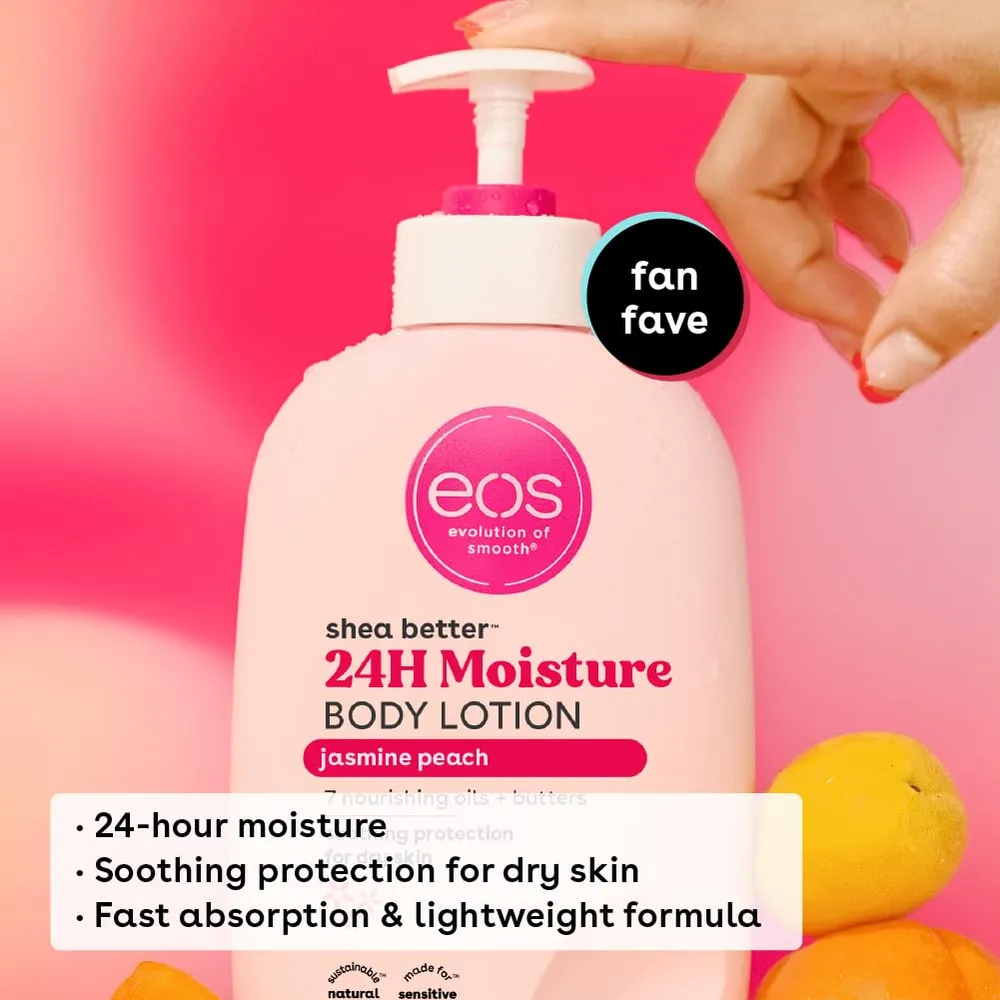 EOS Shea Better loción corporal pack 3 Jasmine Peach | 16 oz / 473 ml