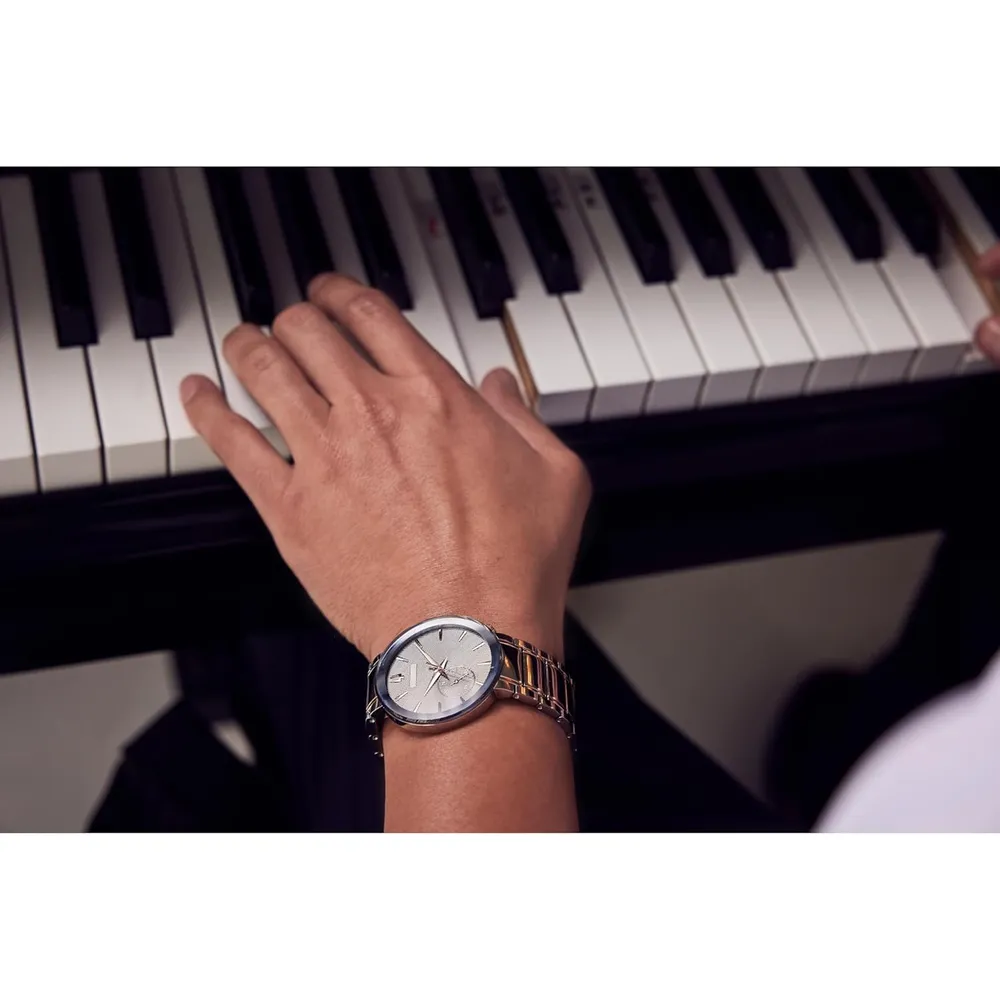 b0cjmmz8np_5_webp.webp Bulova reloj Latin Grammy hombre Modern Futuro bicolor esfera gris 24 h | Plata/Oro Rosa
