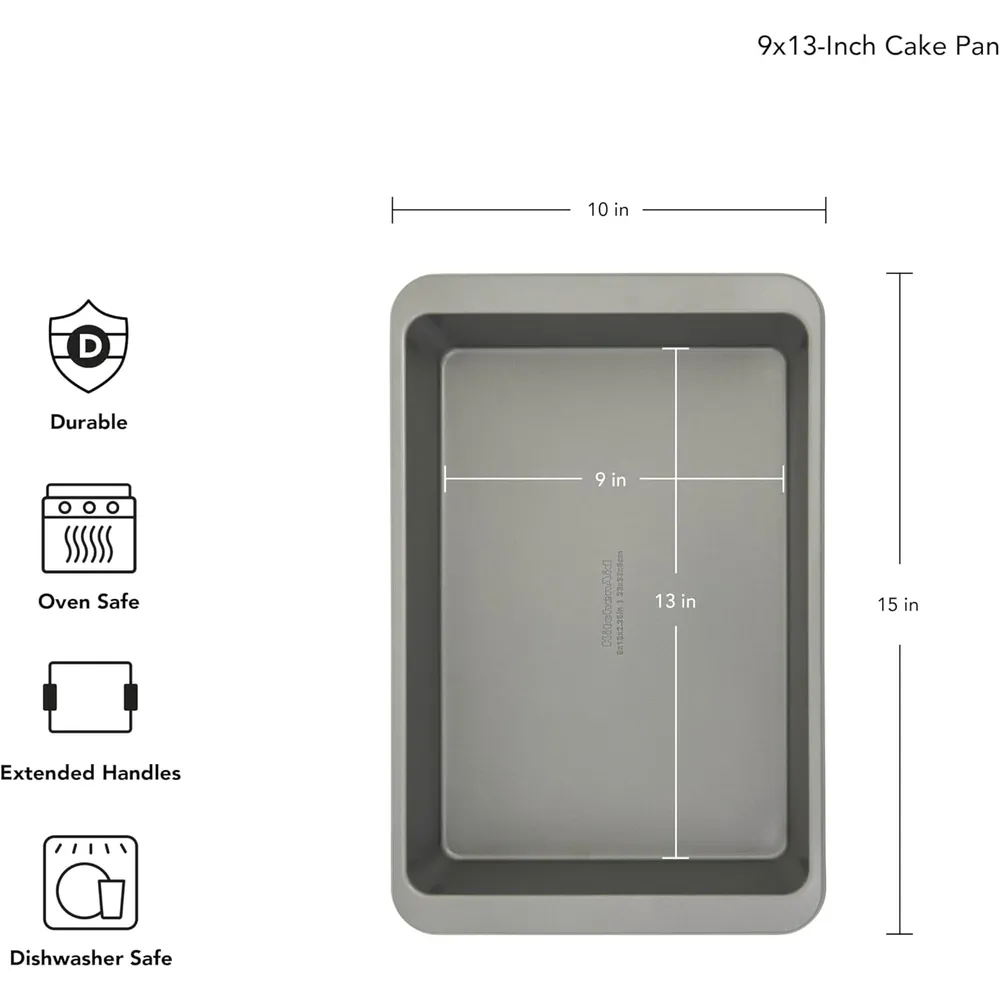 KitchenAid molde para tartas 23×33 cm, acero aluminizado | Plateado
