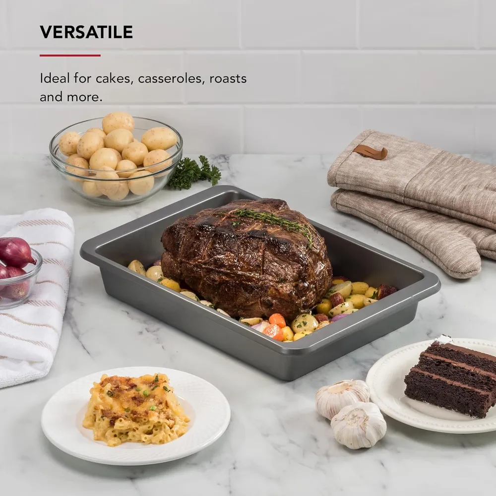 KitchenAid molde para tartas 23×33 cm, acero aluminizado | Plateado