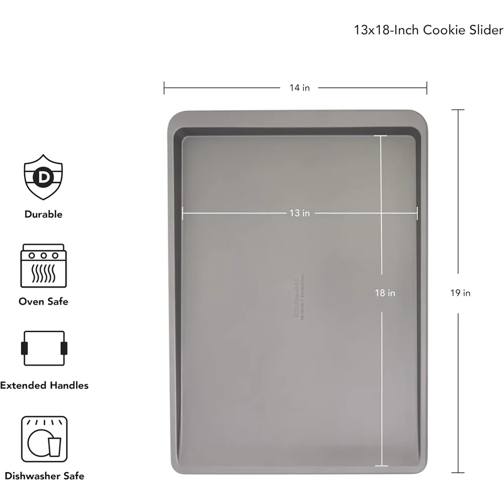 KitchenAid bandeja para galletas 33x46 cm, acero aluminizado | Plateado