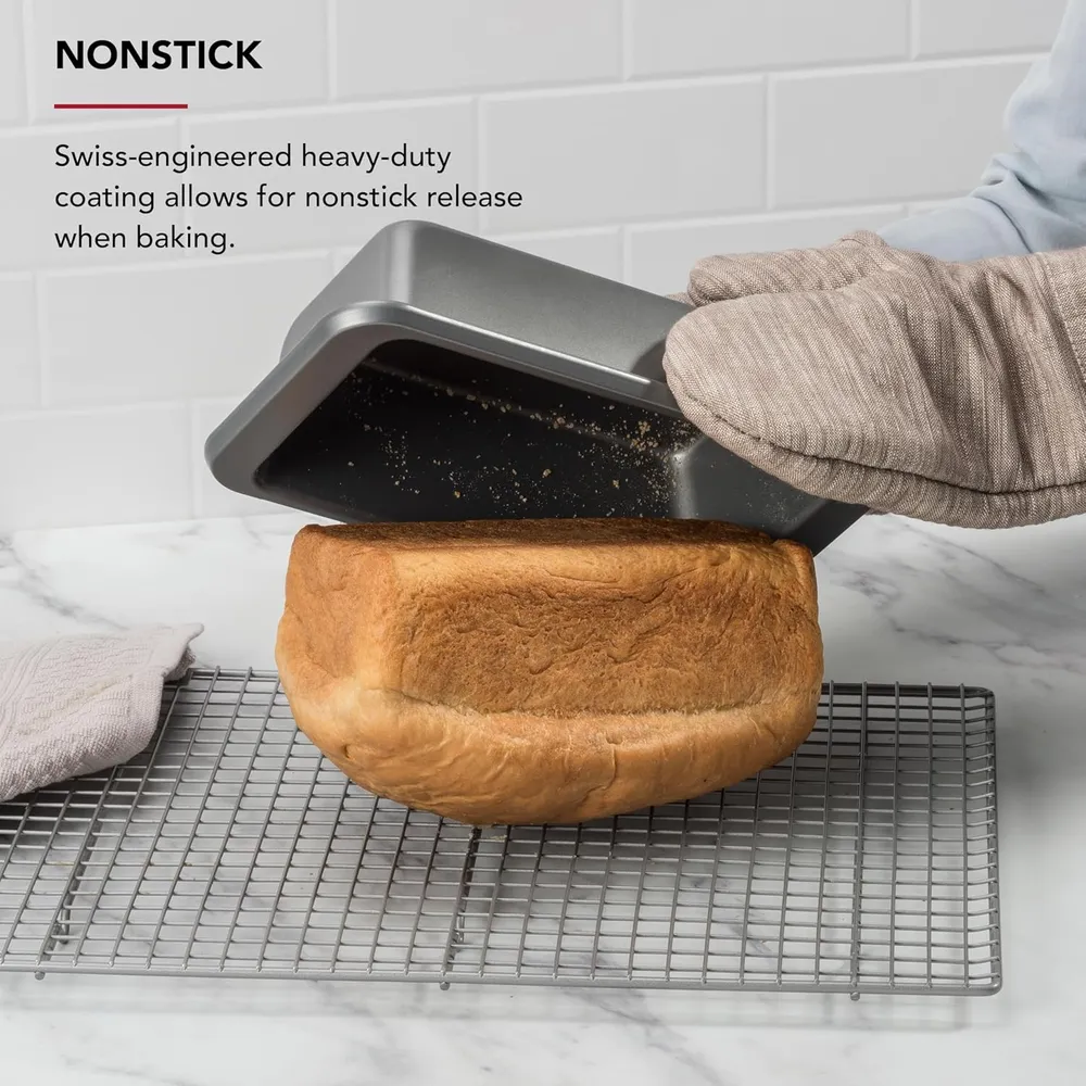 KitchenAid molde para pan 23x13 cm, acero contorneado | Plateado