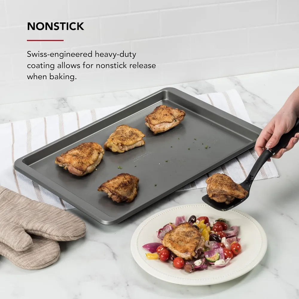 KitchenAid bandeja para hornear 33x46 cm, acero aluminizado | Plateado