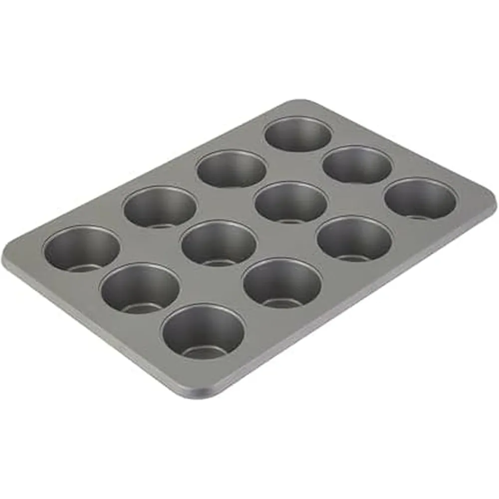 KitchenAid molde magdalenas 12 tazas / 2.8 l, acero | Contorno plateado