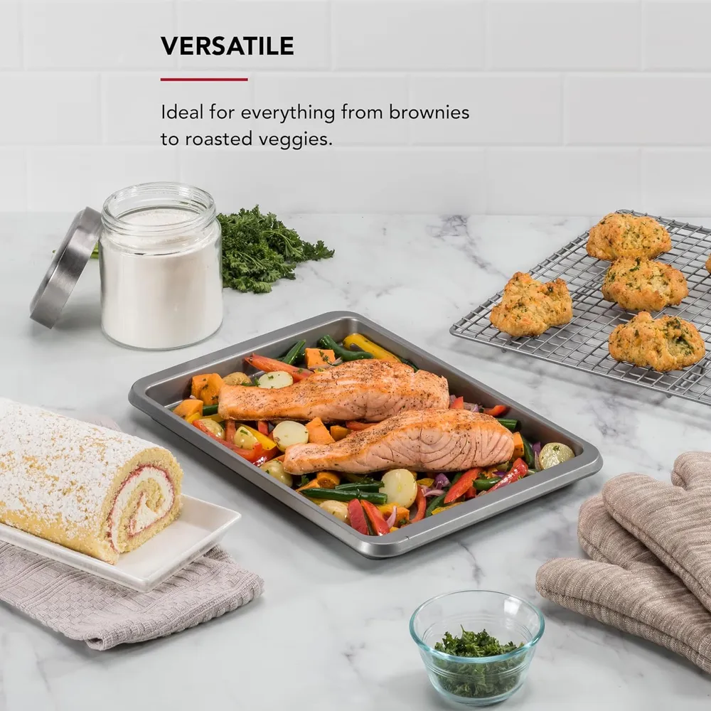 KitchenAid bandeja para hornear 9 x 13 in / 23 x 33 cm, acero | Contorno plata