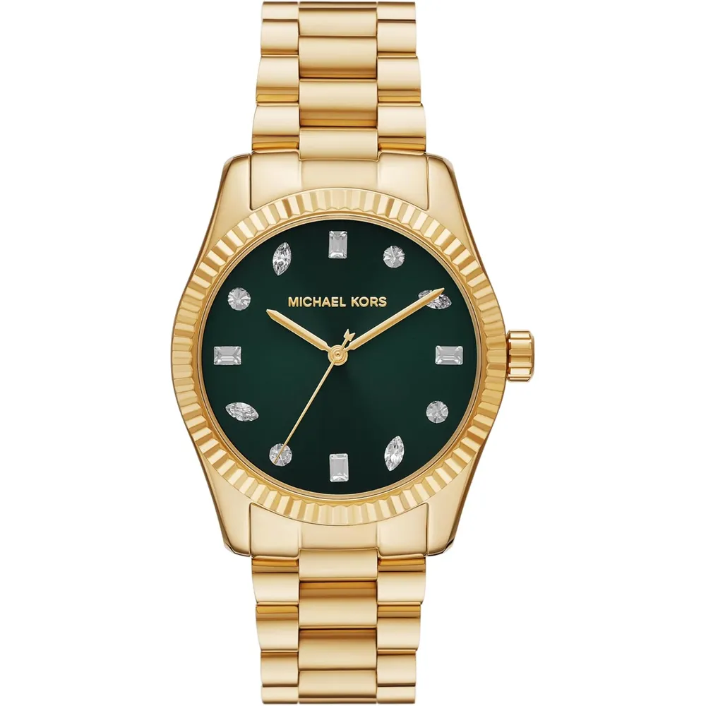 Michael Kors MK4739 reloj Lexington para mujer | 38 mm - Dorada/verde