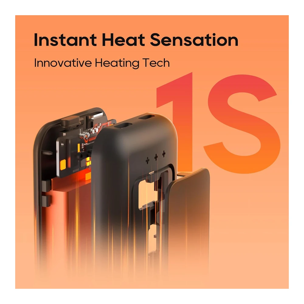 JERRITTE CALENTADORES DE MANOS ELÉCTRICOS RECARGABLES - CALENTADOR DE MANOS RECARGABLE DE 6400 MAH - CALENTADOR DE MANOS PORTÁTIL DE 16 HORAS PARA ACAMPAR AL AIRE LIBRE - CAZA - ACCESORIOS DE GOLF - REGALOS PARA MUJERES Y HOMBRES