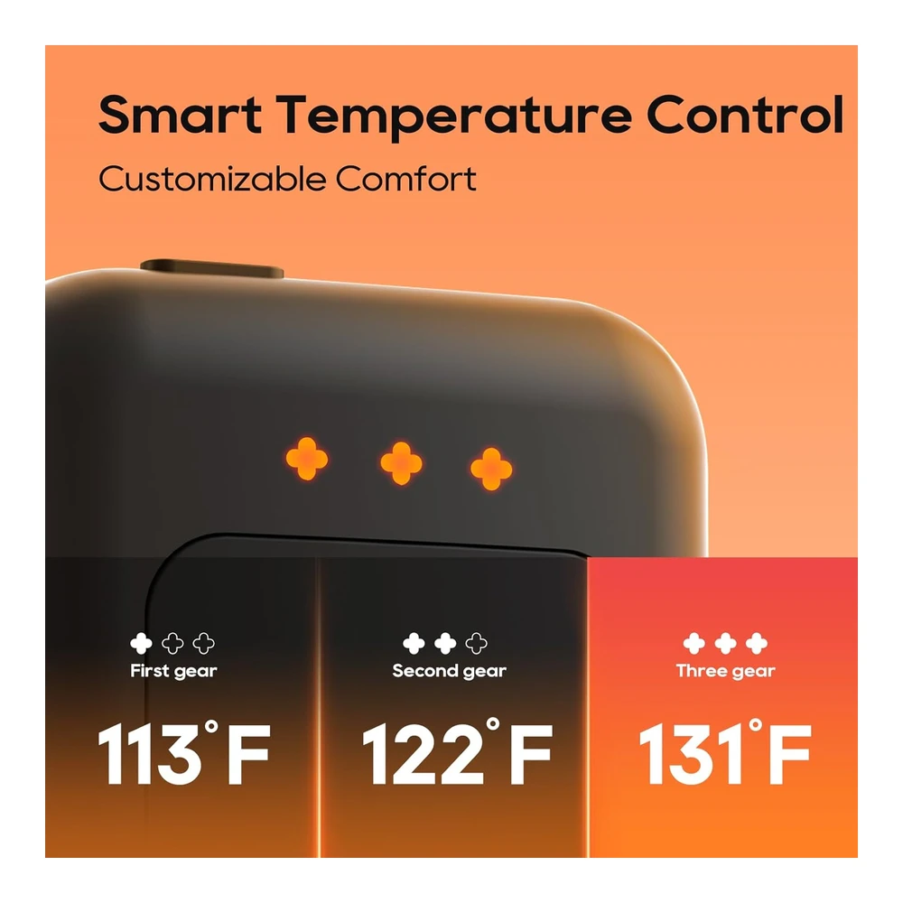JERRITTE CALENTADORES DE MANOS ELÉCTRICOS RECARGABLES - CALENTADOR DE MANOS RECARGABLE DE 6400 MAH - CALENTADOR DE MANOS PORTÁTIL DE 16 HORAS PARA ACAMPAR AL AIRE LIBRE - CAZA - ACCESORIOS DE GOLF - REGALOS PARA MUJERES Y HOMBRES