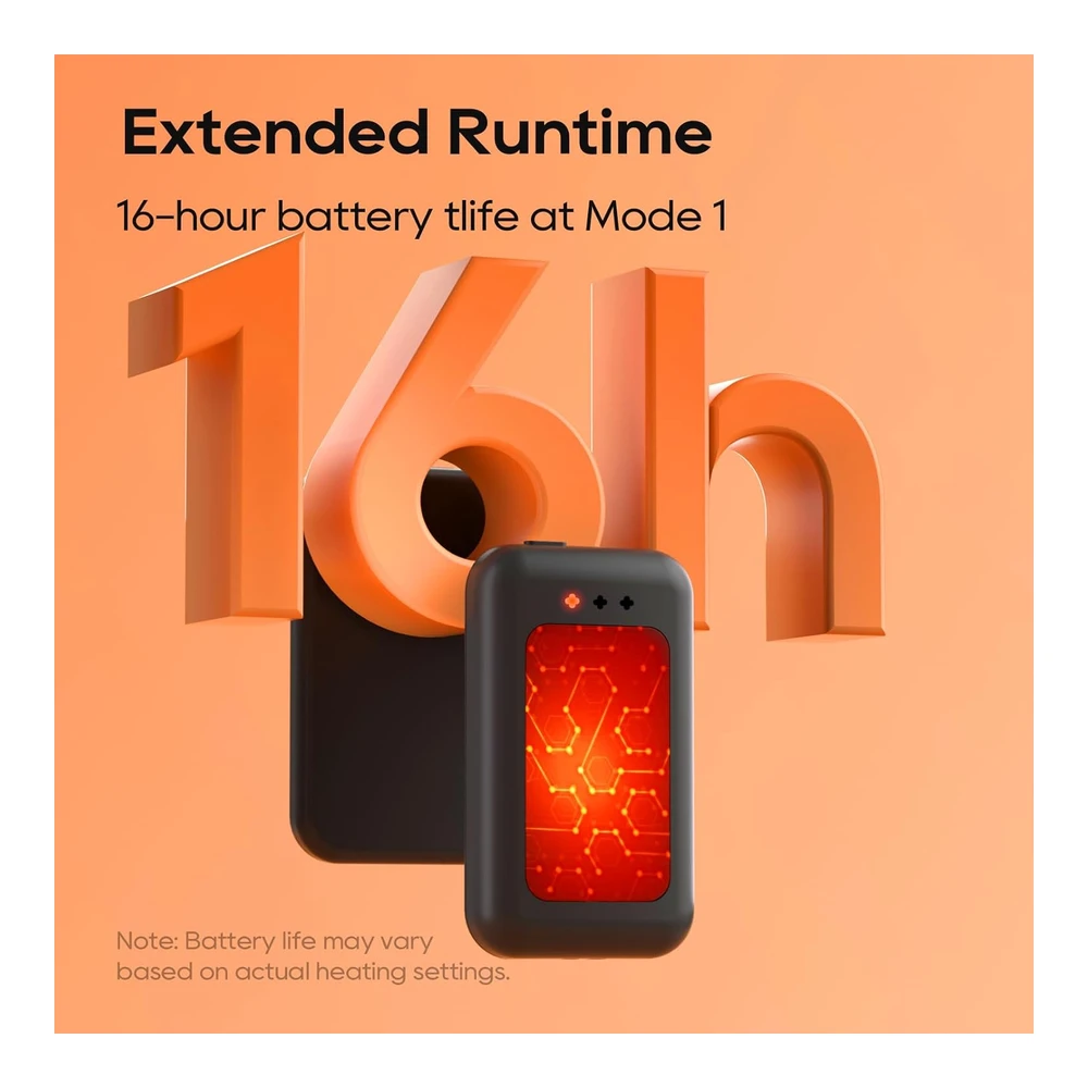 JERRITTE CALENTADORES DE MANOS ELÉCTRICOS RECARGABLES - CALENTADOR DE MANOS RECARGABLE DE 6400 MAH - CALENTADOR DE MANOS PORTÁTIL DE 16 HORAS PARA ACAMPAR AL AIRE LIBRE - CAZA - ACCESORIOS DE GOLF - REGALOS PARA MUJERES Y HOMBRES