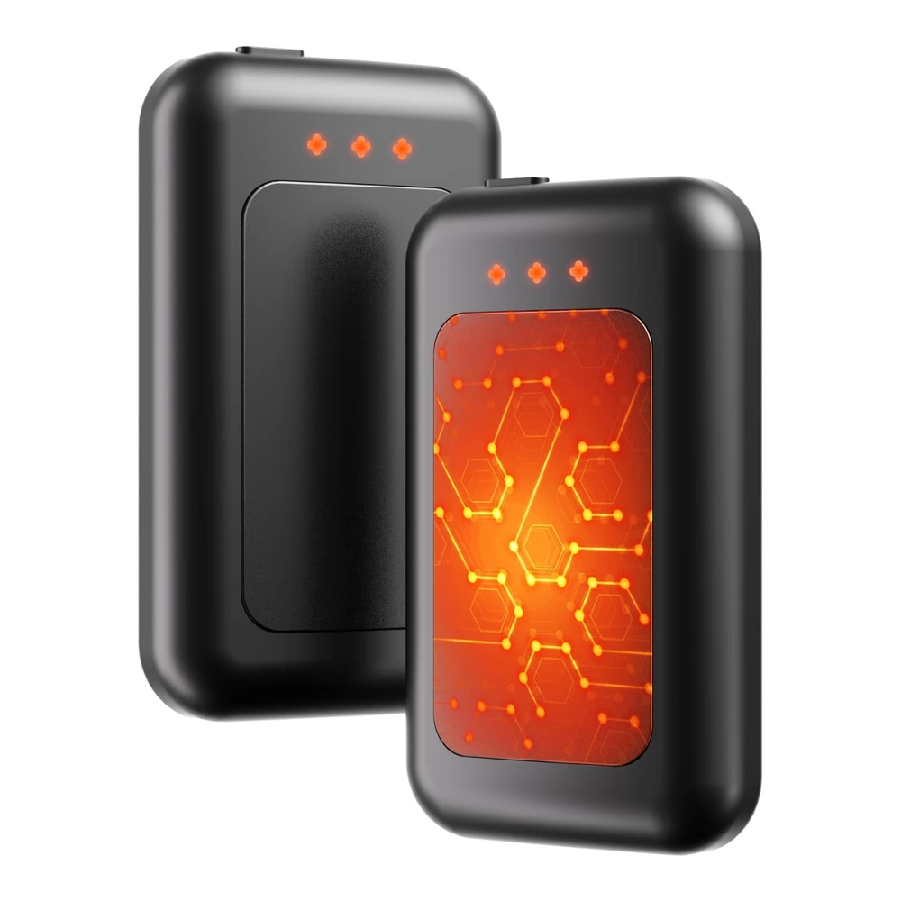 JERRITTE CALENTADORES DE MANOS ELÉCTRICOS RECARGABLES - CALENTADOR DE MANOS RECARGABLE DE 6400 MAH - CALENTADOR DE MANOS PORTÁTIL DE 16 HORAS PARA ACAMPAR AL AIRE LIBRE - CAZA - ACCESORIOS DE GOLF - REGALOS PARA MUJERES Y HOMBRES
