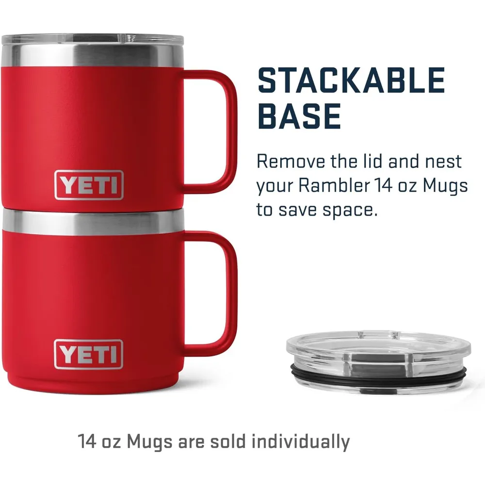 YETI Rambler Taza Apilable con Tapa Magslider de 14 oz | Rojo