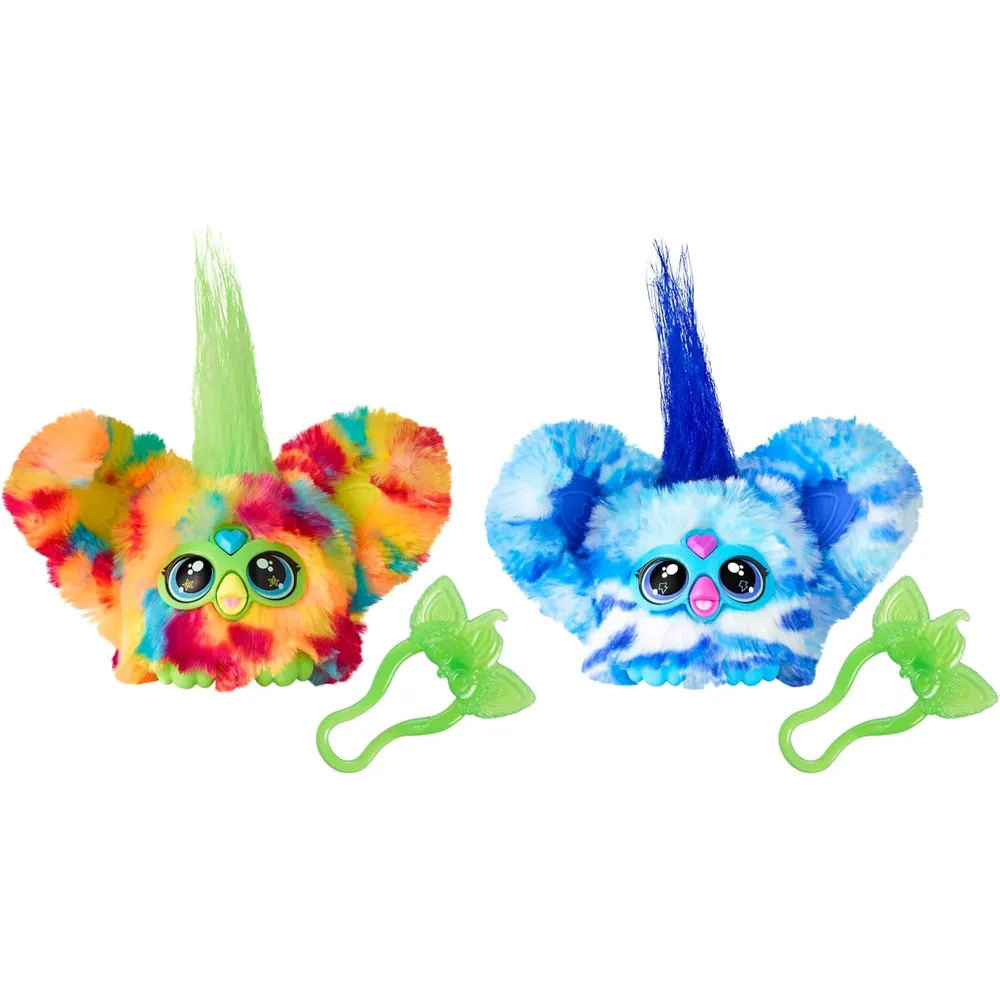 Furby Pack 2 Furblets Pix-elle y Ooh-koo | Multicolor y Azul/Blanco