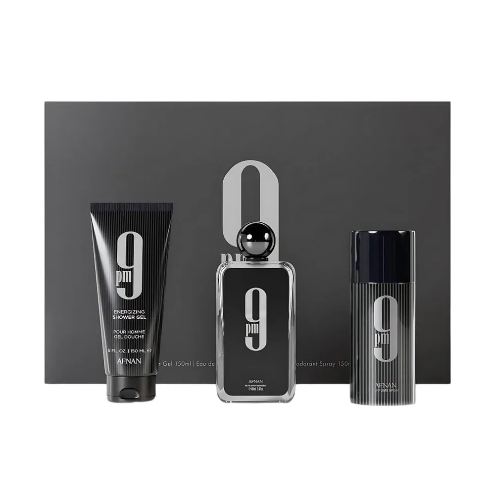 SET DE PERFUME AFNAN 9 PM EDP 3 PZS HOMBRE'