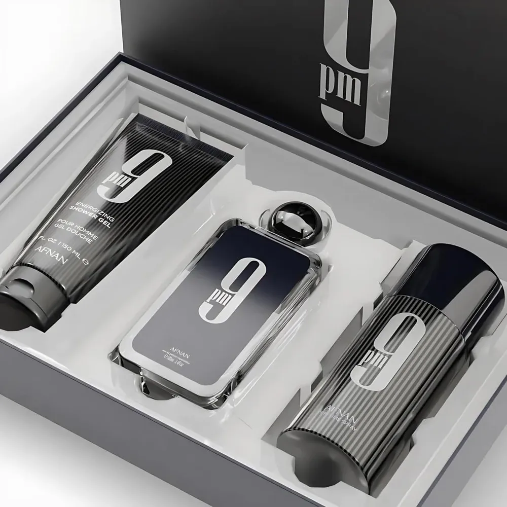 SET DE PERFUME AFNAN 9 PM EDP 3 PZS HOMBRE'