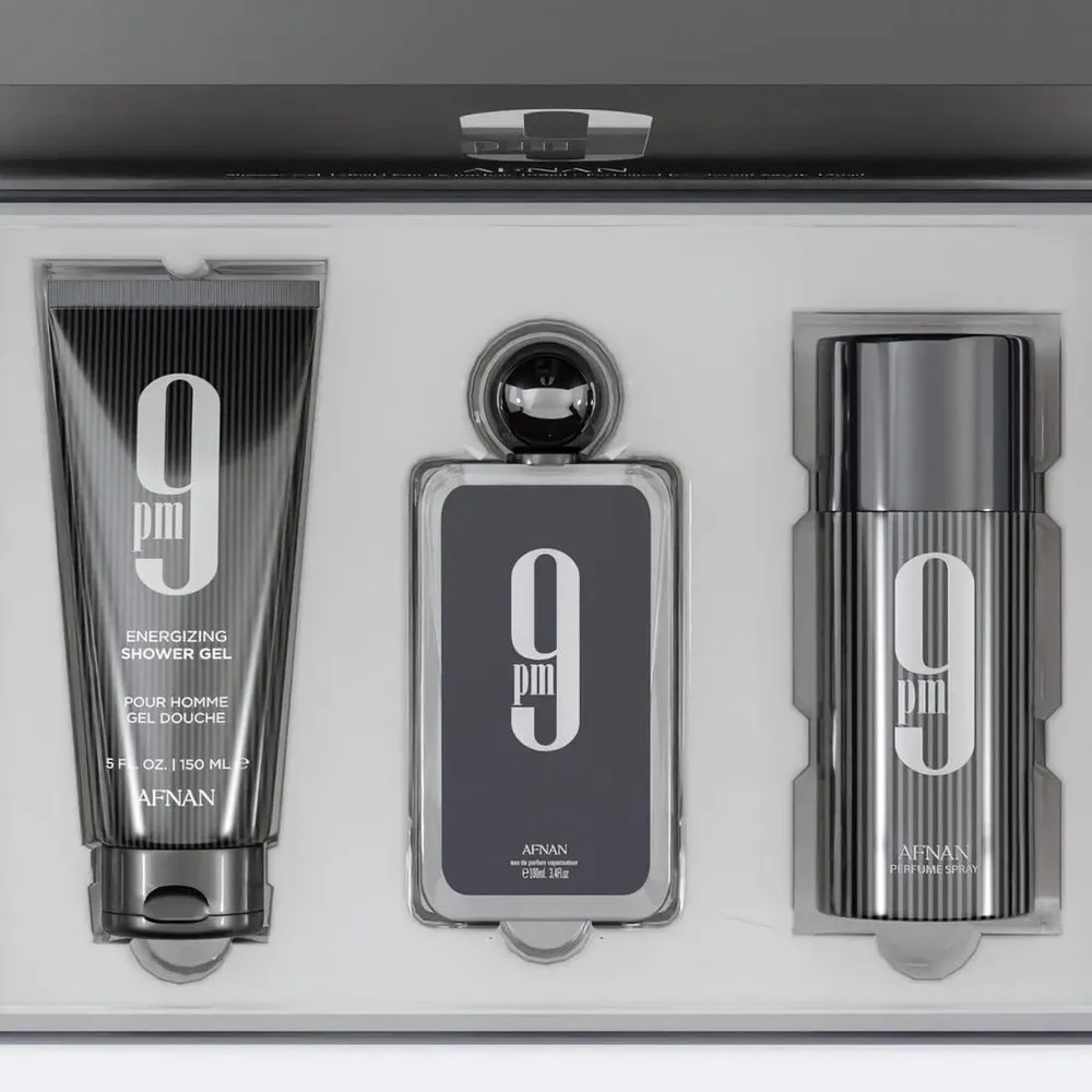 SET DE PERFUME AFNAN 9 PM EDP 3 PZS HOMBRE'
