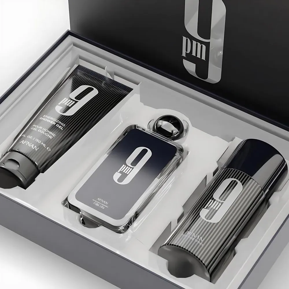 SET DE PERFUME AFNAN 9 PM EDP 3 PZS HOMBRE'