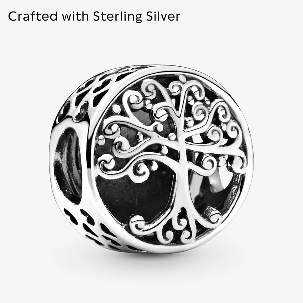 Pandora charm Openwork Family Roots | Plata