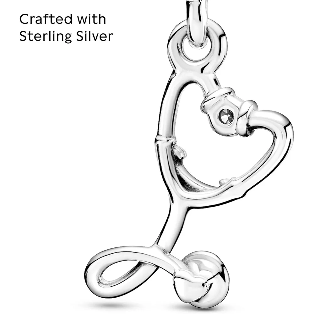 Pandora charm Stethoscope Heart | Plata