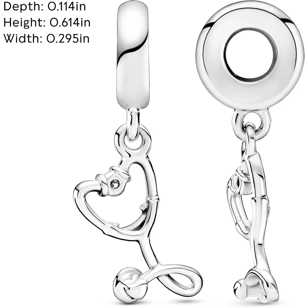 Pandora charm Stethoscope Heart | Plata
