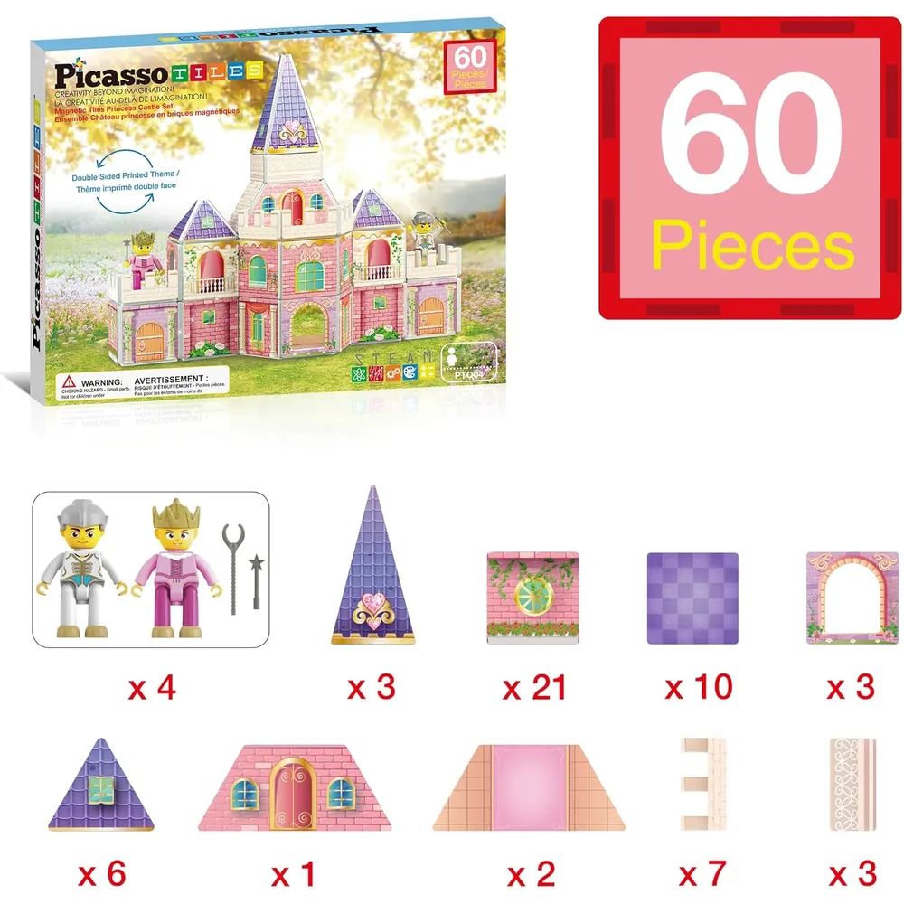 BLOQUES MAGNÉTICOS CASTILLO PRINCESA PTQ04 PICASSOTILES