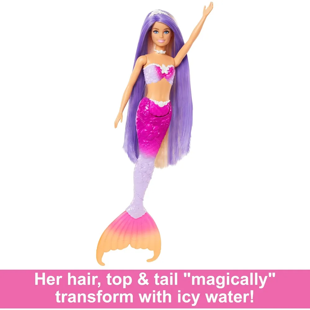 BARBIE Malibu muñeca sirena 11"/28 cm con accesorios