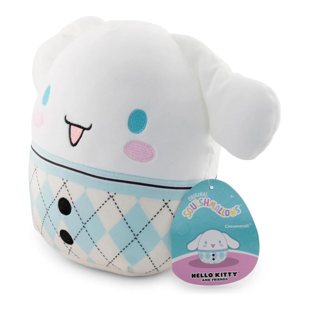 Squishmallows Hello Kitty Cinnamoroll Plaid de 8'